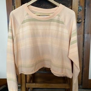 We the free, Free People NWOT women’s cropped stripe sweatshirt S small